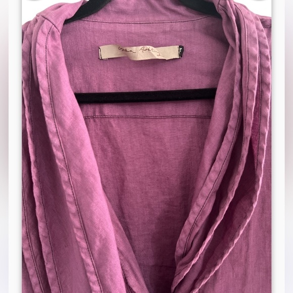 Cynthia Ashby Ruffle Cotton Long Sleeve Top - Picture 5 of 11